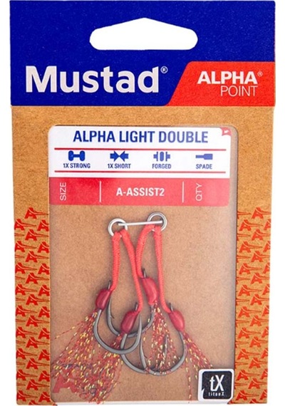 Mustad Alpha Point Alpha Light Double Asist Olta İğnesi A-assıst2 6-2a