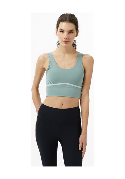 Under Armour Meridian Piped Crop Kadın Yeşil Koşu Atlet 6003529