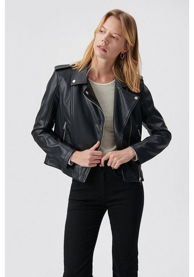 Mavi M1110221-900 Siyah Kadın Biker Ceket M1110221-900-R1534 Siyah Mavi M1110221-900 Siyah Kadın Biker Ceket M1110221-900-R1534 Siyah