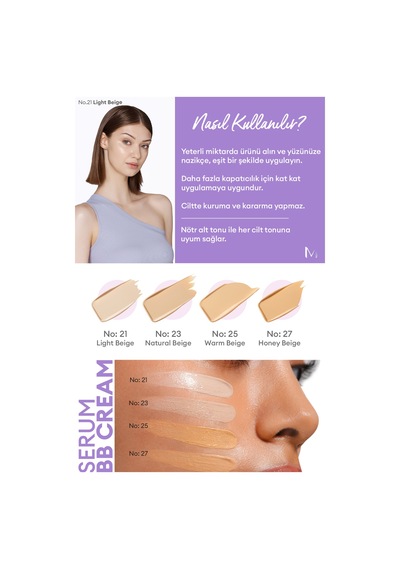 Yaşlanma Karşıtı Bakım Ve Aydınlık Görünüm Sunan M Perfect Cover Serum Bb Cream Spf50+/pa++++ No:21