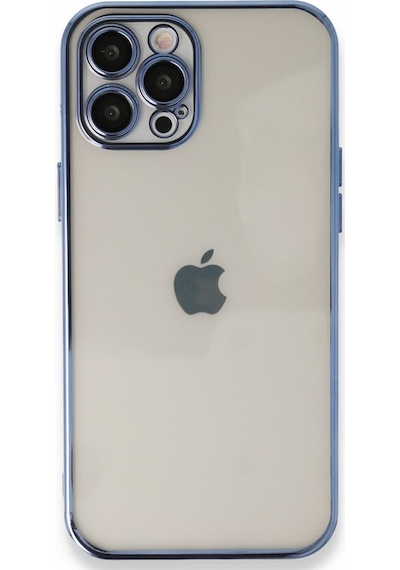 Apple Uyumlu iPhone 12 Pro Kılıf Kamera Lens Korumalı Parlak Silikon Kapak Ryc/razer Lens - Açık Mavi Açik Mavi
