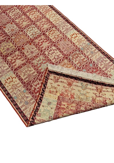 El Dokuma İpek Sumak Kilim 81x185 Yolluk Kilim