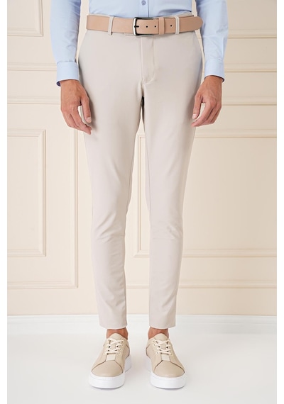 Efor Slim Fit Yan Cepli Düz Esnek Casual Kum Pantolon P 1144 Kum