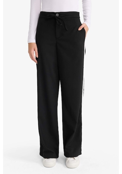 DeFacto Coool Wide Leg Kumaş Pantolon Geniş Paça Normal Bel E1369AX24WNBK27 DeFacto Coool Wide Leg Kumaş Pantolon Geniş Paça Normal Bel E1369AX24WNBK27