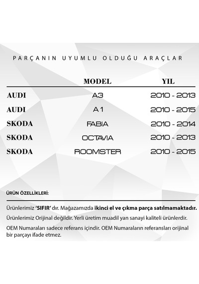Vw Polo, Audi A3, Skoda, Seat İçin Yağ Soğutucu Conta 1.2 Tsı