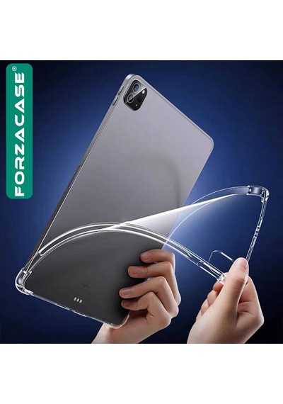 Forzacase Apple Uyumlu iPad  Pro 2024 13 İnch İle Anti Shock Silikon Kılıf Şeffaf - Fc014 Şeffaf