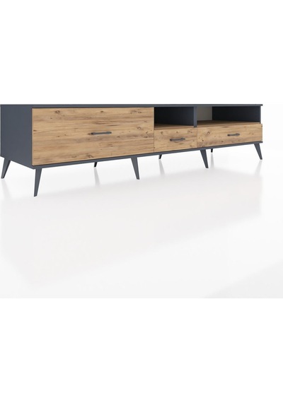 Kronos Tv Ünitesi 2 Raflı 3 Çekmeceli 220x59x51 Antrasit-çam Atlas Çam/atlas Çam - Antrasıt Kronos Tv Ünitesi 2 Raflı 3 Çekmeceli 220x59x51 Antrasit-çam Atlas Çam/atlas Çam - Antrasıt
