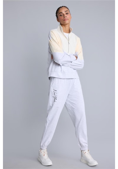 Defacto Nba New York Knicks Jogger Fit Çift Cepli Baskı Detaylı Sweatshirt Kumaşı Eşofman Altı H4233ax26augr421 Gri-gr421