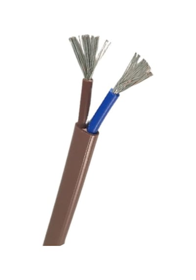 2x1,5mm² 10 Mt Tekne Ve Karavan Kalaylı Kablo 10mt. Kahverengi - Marin Tekne Tesisat Yassı Kablo