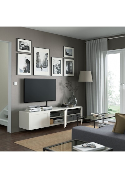 Tv Sehpası, Beyaz, 180x42x38 Cm, Hanvıken Beyaz