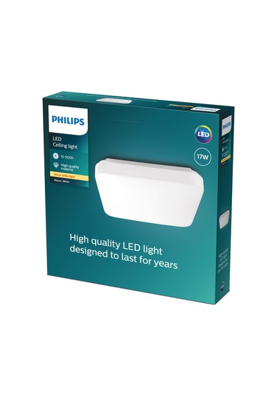 Philips Mauve Kare Tavan Lambası 17W 2700K Sarı Işık