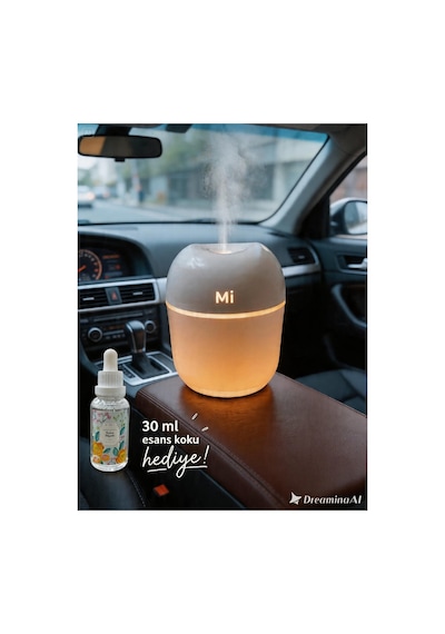 Araba Koku Difüzörü Nemlendirici 250 Ml Led Işıklı