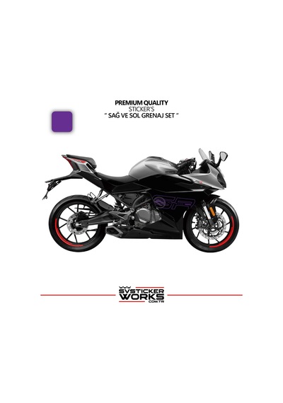 Cfmoto 250sr Grenaj Sticker Sağ Sol Set Yüksek Kalite Sticker Etiket Modeli