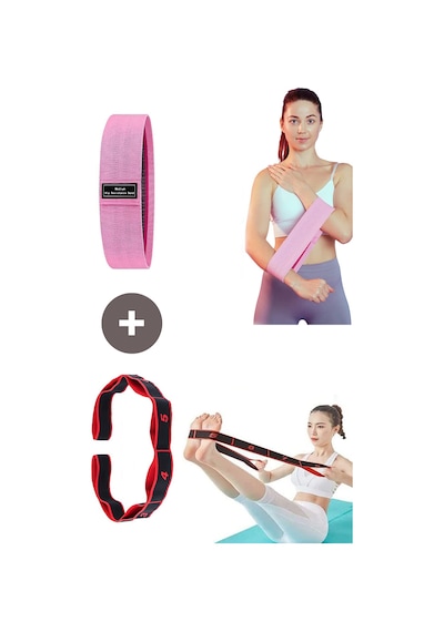 Technojet Direnç Bandı İkili Seti Spor Egzersiz Aerobik Pilates S