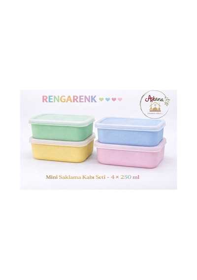 Mini Saklama Kabı Set 250 Ml, Bpa Free,pembe-mavi-sarı,bebek Ek Gıda Kabı,beslenme Çantası İçin Mavi Pembe Yeşil