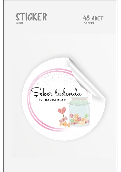İyi Bayramlar Sticker 48 Adet 3 Cm