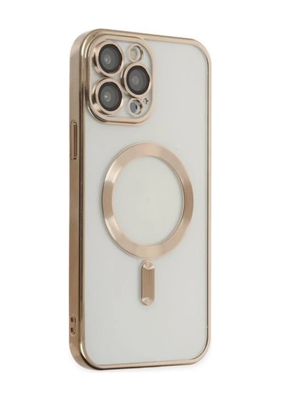 Ally İphone 14 Pro 6.1 İnç Renkli Kenar Lazer Çerçeveli Magsafe Uyumlu Silikon Kılıf Gümüş - Mh-hs3731296602