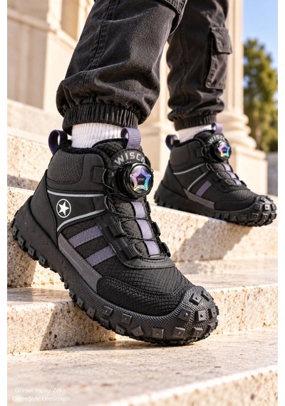 Muggo Torky Bağcık Ayar Mekanizmalı Kalın Taban Unisex Çocuk Günlük Outdoor Trekking Bot Siyah Muggo Torky Bağcık Ayar Mekanizmalı Kalın Taban Unisex Çocuk Günlük Outdoor Trekking Bot Siyah