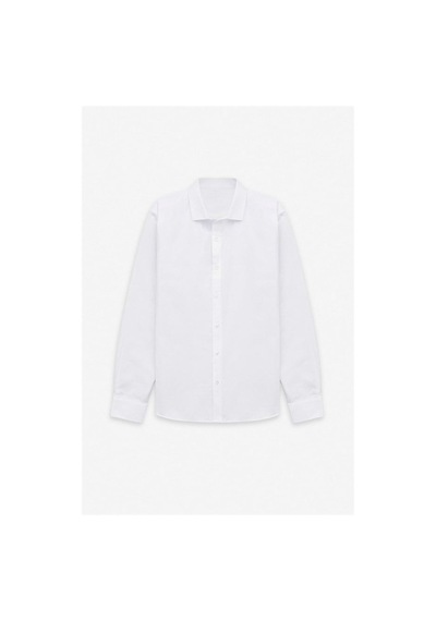 Süvari Beyaz Slim Klasik Yaka Düz Casual Gömlek Sgm1008400022-bey