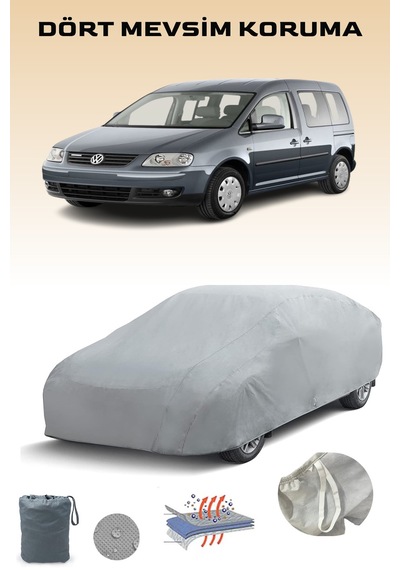 Gri Volkswagen Caddy 2005 - 2010 Araba Brandası, Oto Örtüsü, Araba Çadırı Gri