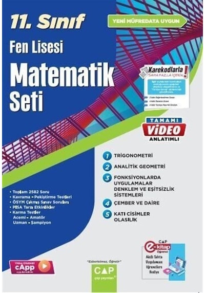 11.Sınıf Matematik Fen Lisesi Set -  Çap Yayınları