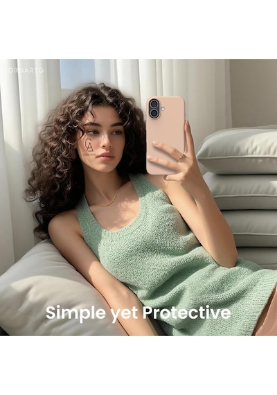 Apple Uyumlu iPhone 17 Içi Kadife Lansman Kılıf Ve Seramik Tam Kaplayan Cam Ekran Koruyucu Desert Gold