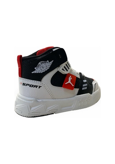King Paolo King Hafif Çocuk Bilekli Sneaker Siyah/kırmızı Siyah - Kırmızı