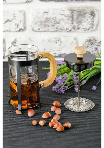 Lüx Cam 350 Ml French Press Siyah Çok Renkli