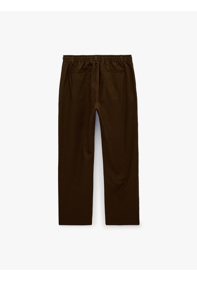 Koton Slim Fit Cepli Pileli Keten Karışımlı Düğmeli Beli Lastikli Bağcıklı Pantolon Koyu Kahverengi 6sam40167hw Koyu Kahve Koton Slim Fit Cepli Pileli Keten Karışımlı Düğmeli Beli Lastikli Bağcıklı Pantolon Koyu Kahverengi 6sam40167hw Koyu Kahve