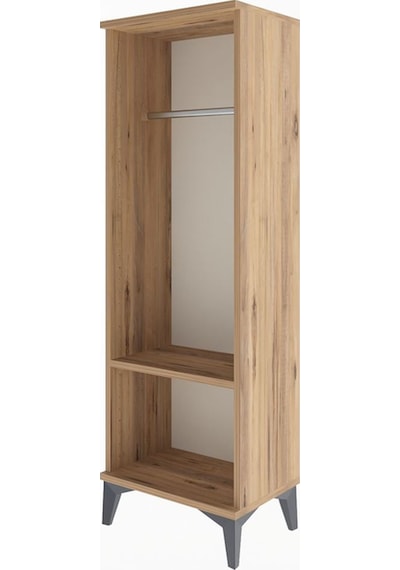 Arges Dolap Tek Raflı Tek Askılı 44x30x134 Çam-çam Çam