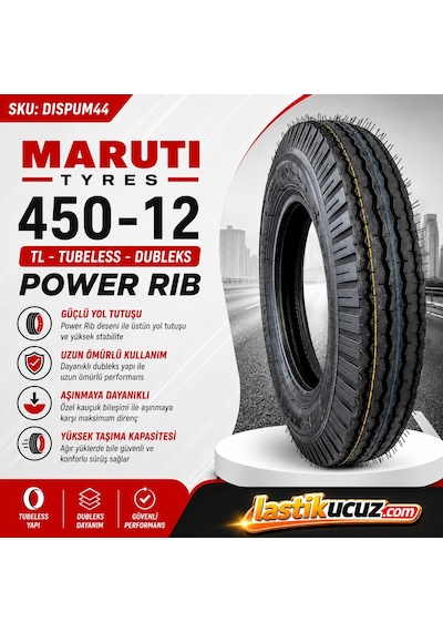 Marutı Tyres 4.50-12 Tl Power Rıb Dış Lastik E Bıke Lastiği Üretim Tarihi:2026