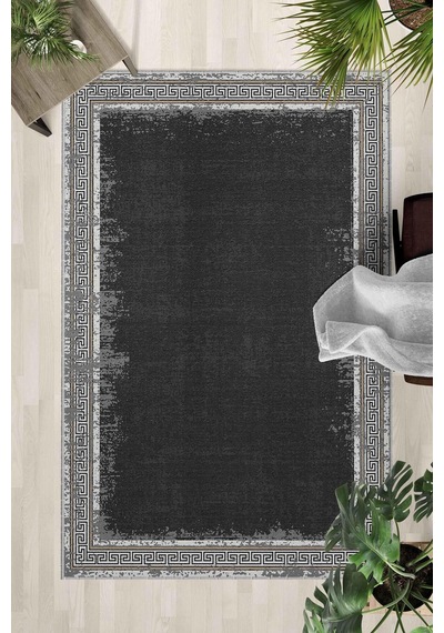 Kaymaz Taban Yıkanabilir Halı Mutfak, Salon, Yatak Odası İçin Modern Dijital Baskı Halı Slnhalı33 - 0034 Çok Renkli