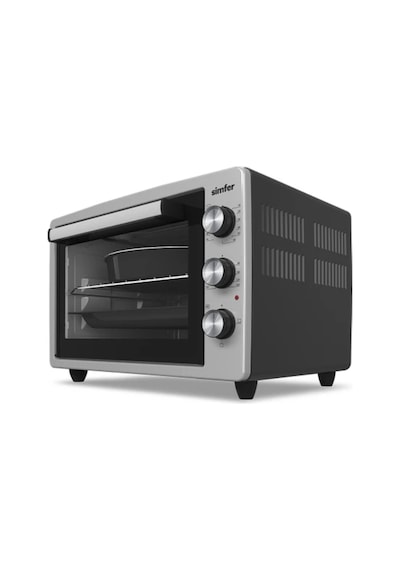 Simfer 3426 İnox Gri 34 LT Statik Mini / Midi Fırın - 4 Fonksiyon, Programlanabilir Pişirme & Isı Kontrol