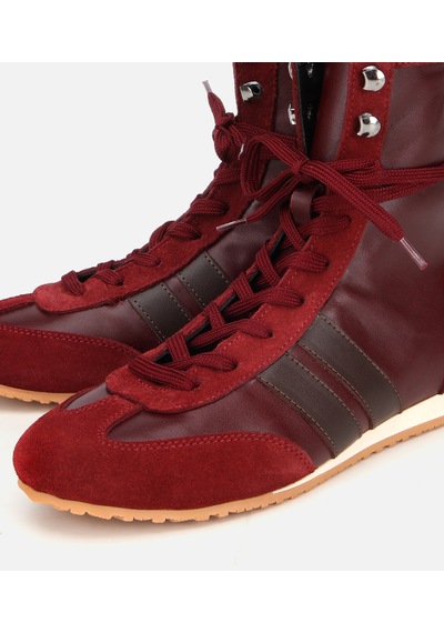 Hotiç Kadın Deri Bordo Sneaker Comfort Düz Bot 01boh315780a784 01boh315780a784 Bordo