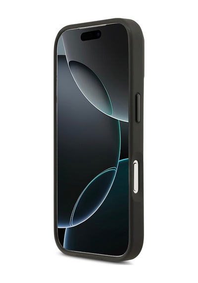 Apple Uyumlu iPhone 17 Pro  Kılıf Tumı M-safe Şarj Özellikli Deri Noktalı Dizayn Kapak Siyah Siyah