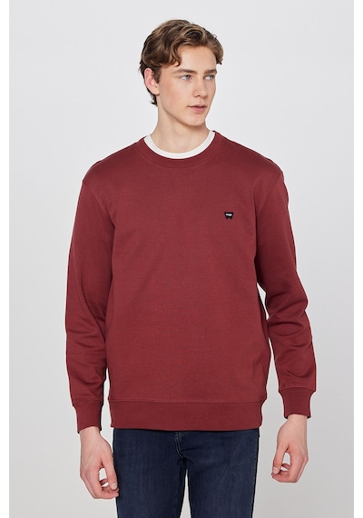Wrangler Pamuklu Regular Fit Normal Kesim Bisiklet Yaka Logo Detaylı Sweatshirt Firedbrick
