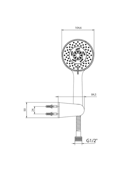 Eca Logica Plus Mafsallı Duş Seti Banyo Üst Takımı 102117402 Krom