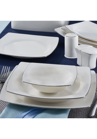 GÜRAL CAROLINE 62 PARÇA KARE BONE YEMEK TAKIMI - 220