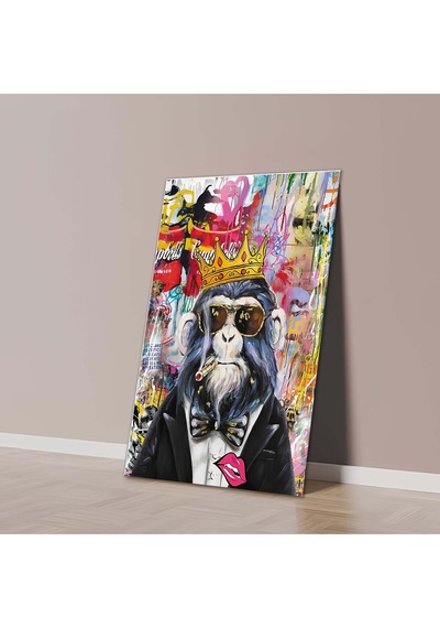 Banksy Graffiti Cam Tablo Evlika, Ev Ve Ofis Duvar Dekoru, Hediyelik Büyük Temperli 4 Mm Cam Tablo Evlika