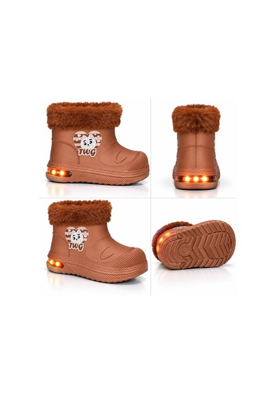 Look Life Su Geçirmez Çocuk Yağmur Botu 525 Kahverengi