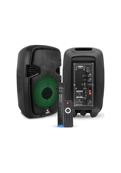 Aktif Seyyar Anfi El Mikrofonlu 20 CM 100 W BT/USB/SD/AUX Ledli Wes
