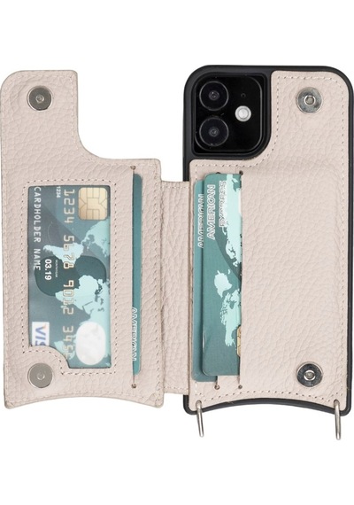 Apple Uyumlu iPhone 12 Mini Deri Askili Kilif Ufw Erc3 Bej 557298596
