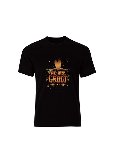 Groot Baskılı Tshirt SIYAH