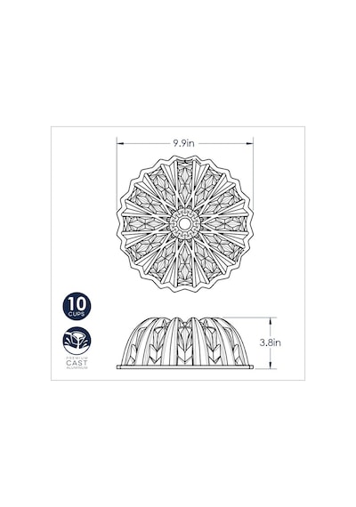 Nordic Ware Cut Crystal Bundt Pan Kek Kalıbı Nw-92877 Nordic Ware Renkli
