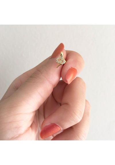 Ferizz Altın Kaplama Zirkon Taşlı Yılan Piercing Prc-154