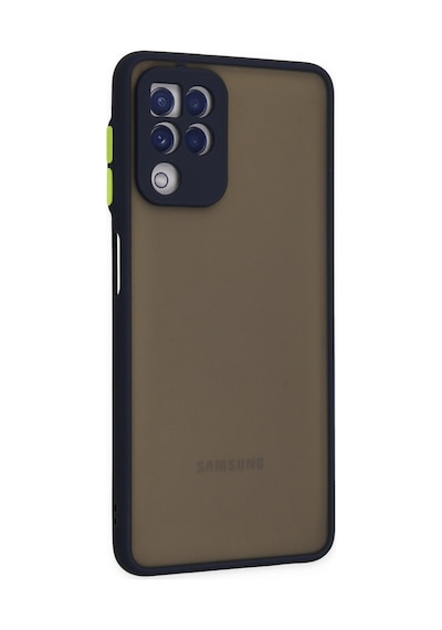 Galaxy A22 Kılıf Montreal Silikon Kapak - Lacivert