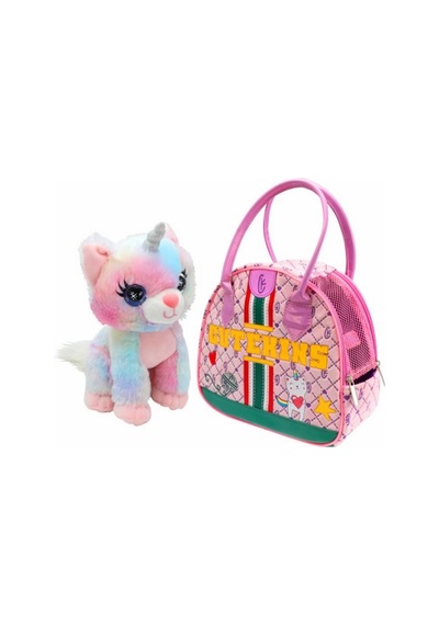 Cutekins Peluş Caticorn Posh Taşıma Çantalı Pembe