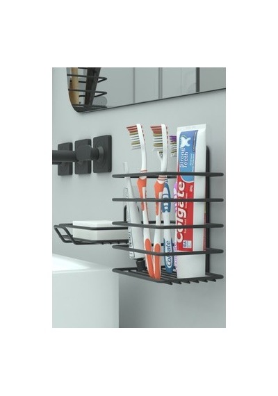 Metal Yapışkanlı Banyo Aksesuar Seti Pratik Ve Şık Açık Bej