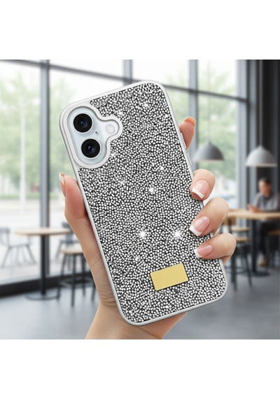 Microsonic Apple iPhone Uyumlu 17 Kılıf Cosmic Shine Gümüş -