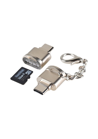 "kompakt Type -c Microsd Kart Okuyucu - Android Akıllı Telefonlar İçin Fiş Ve Oynat" Black